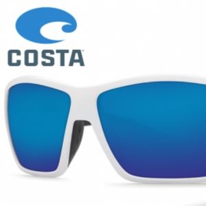 Costa Tuna Alley 25 White with/blue mirrored